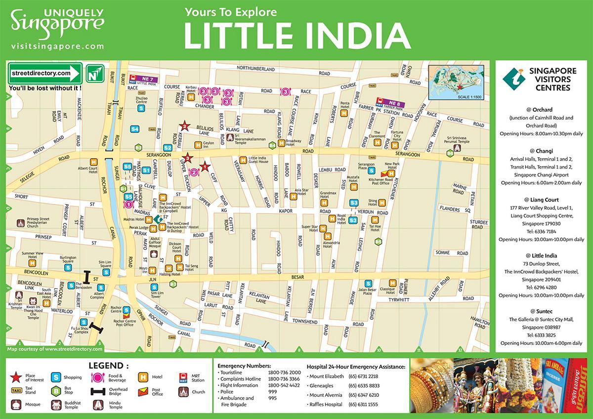 Mapa de little india, em kuala lumpur