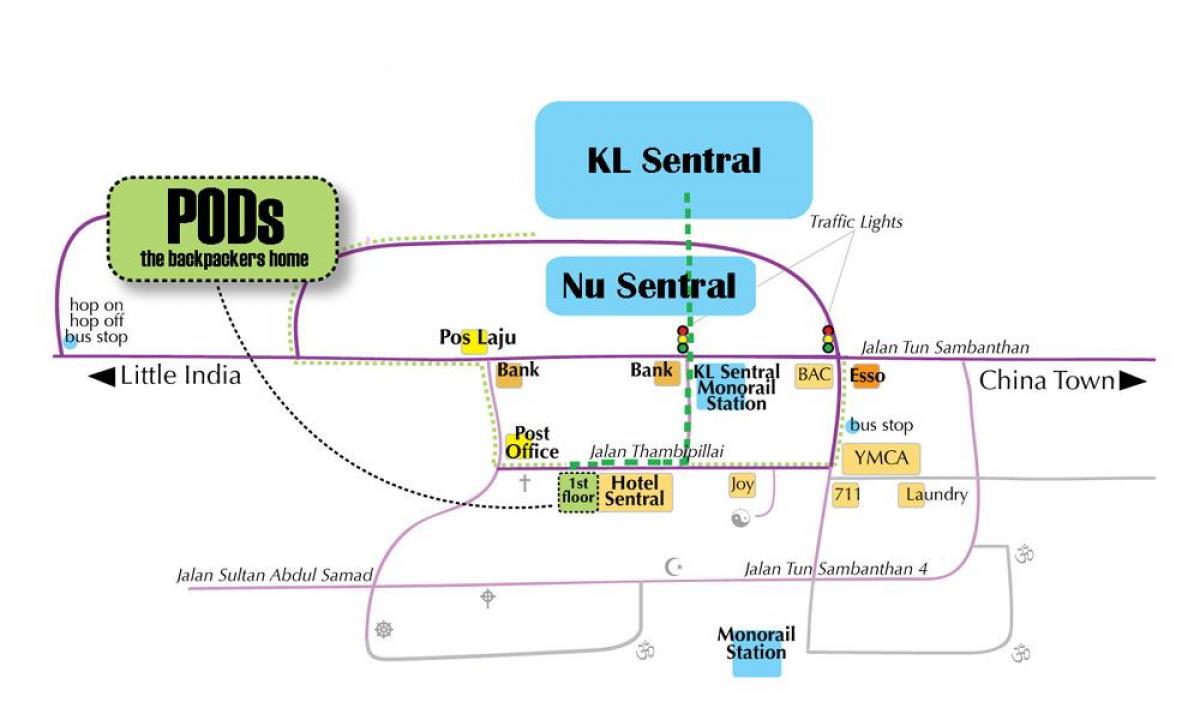 kuala lumpur estação de autocarro mapa