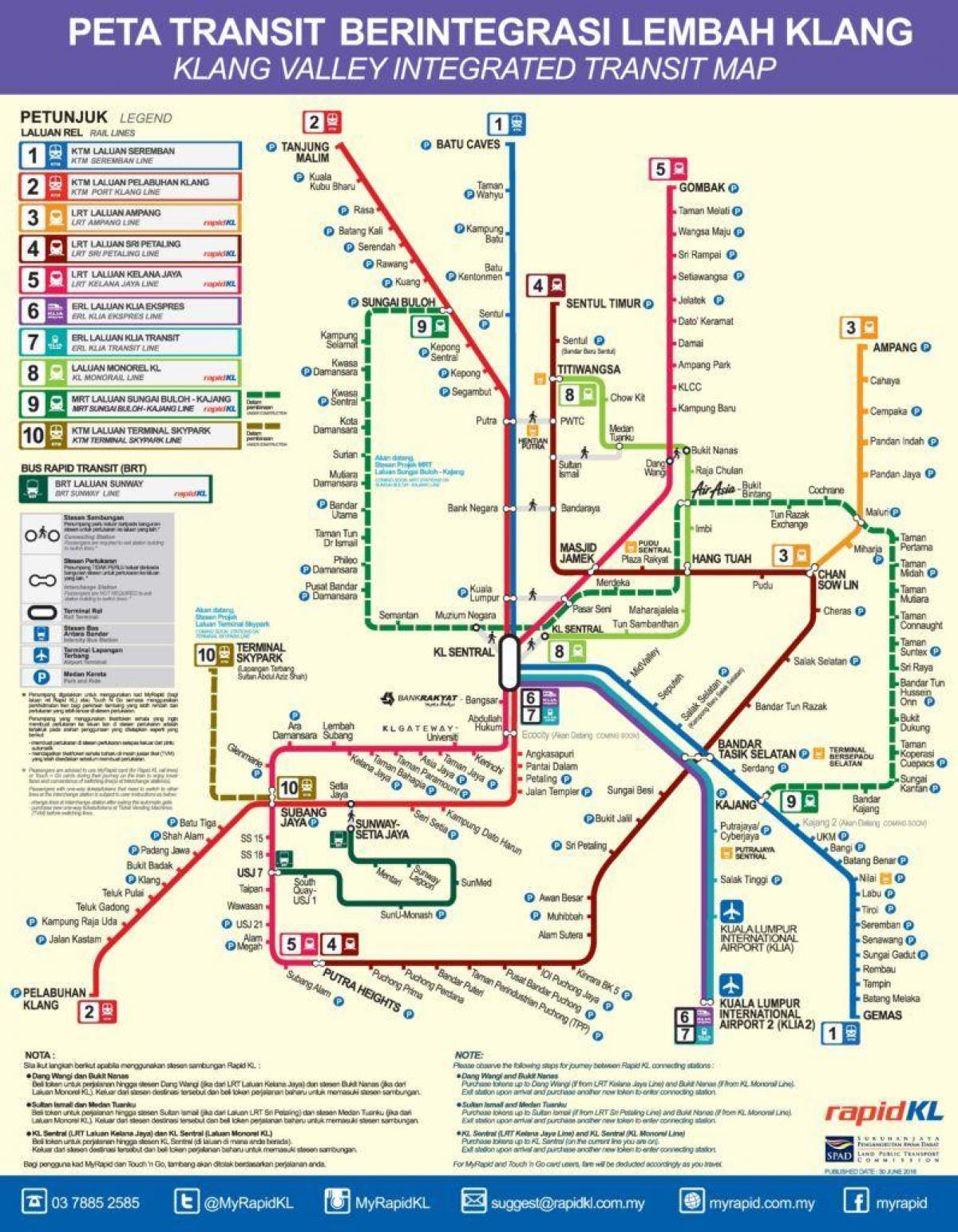 kuala lumpur mapa do metrô