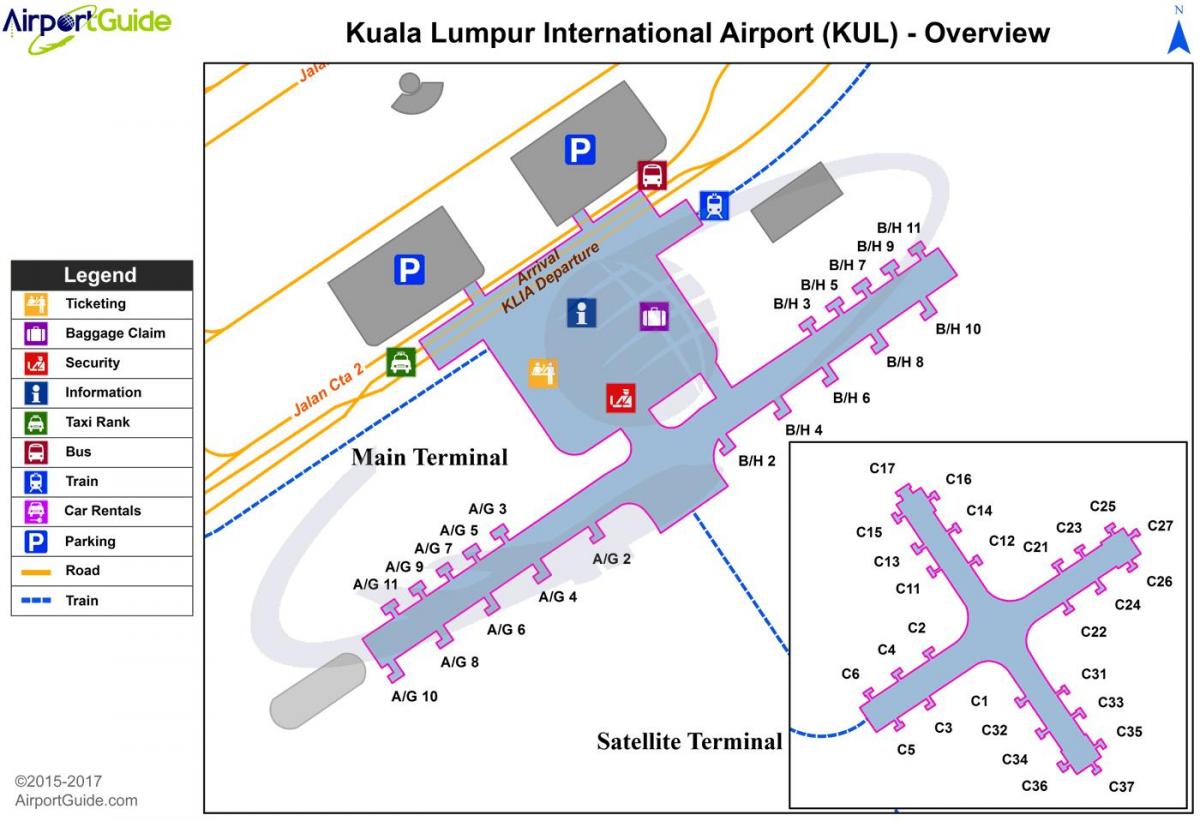 kuala lumpur international airport terminal mapa