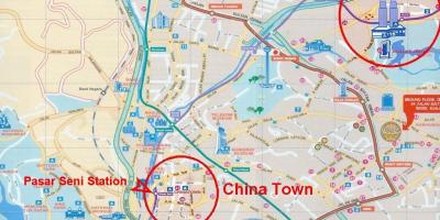 Chinatown em kuala lumpur mapa