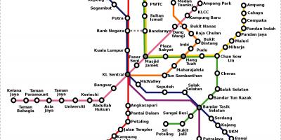 Malásia mapa do metropolitano