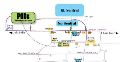 Kuala lumpur estação de autocarro mapa
