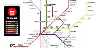 Metro mapa de kuala lumpur