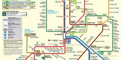 Kuala lumpur mapa do metrô