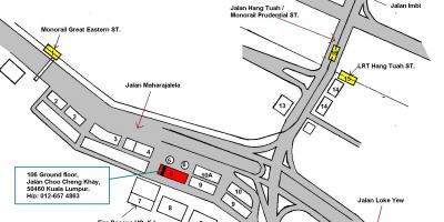 Hang tuah estação de monocarril mapa