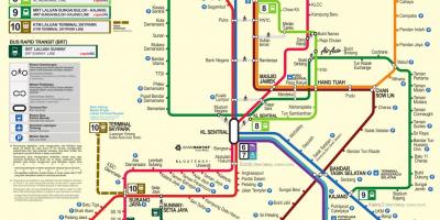 Kl estação de mrt (metro mapa de rotas