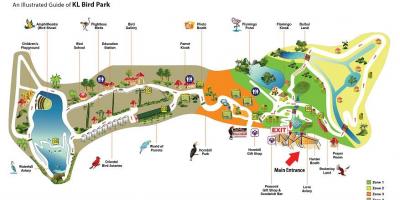 Mapa do parque das aves