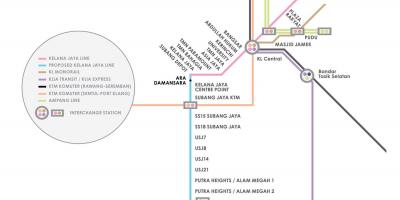 Ampang park lrt estação mapa