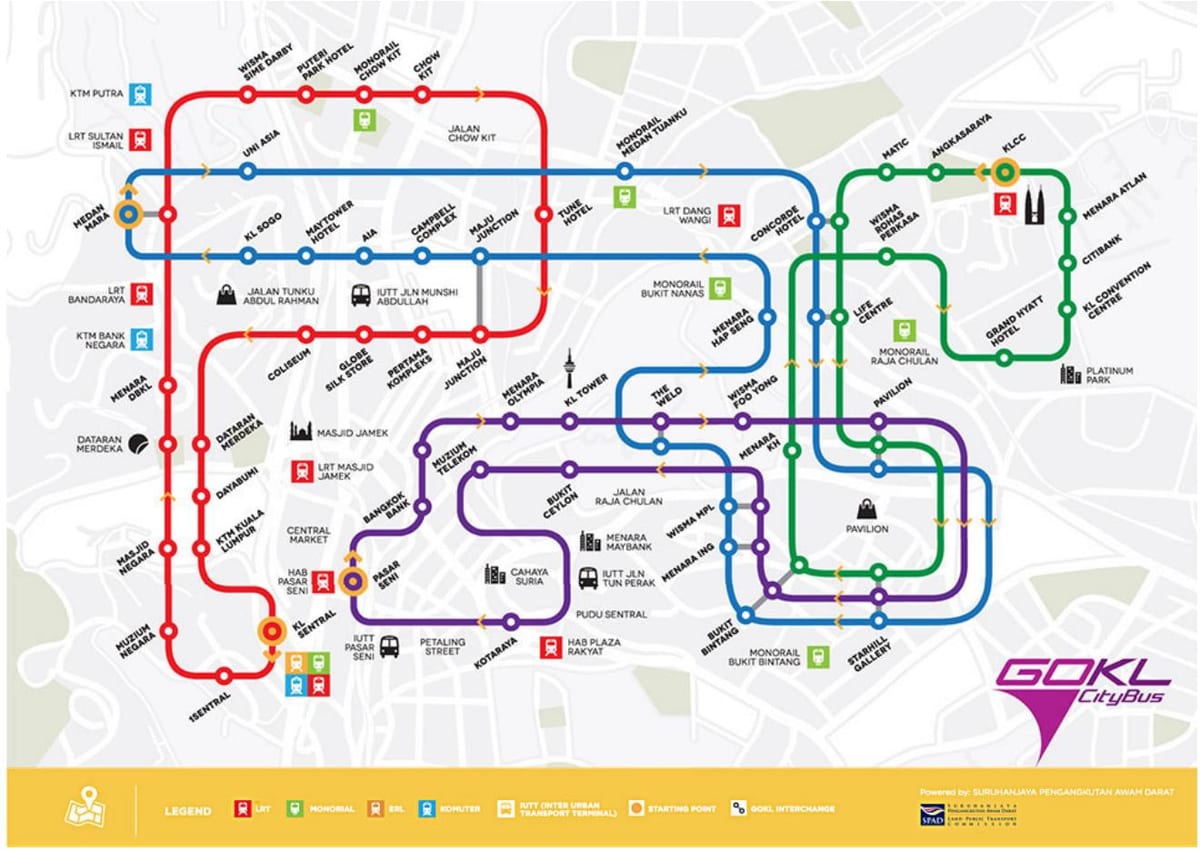 ir kl de ônibus da cidade mapa