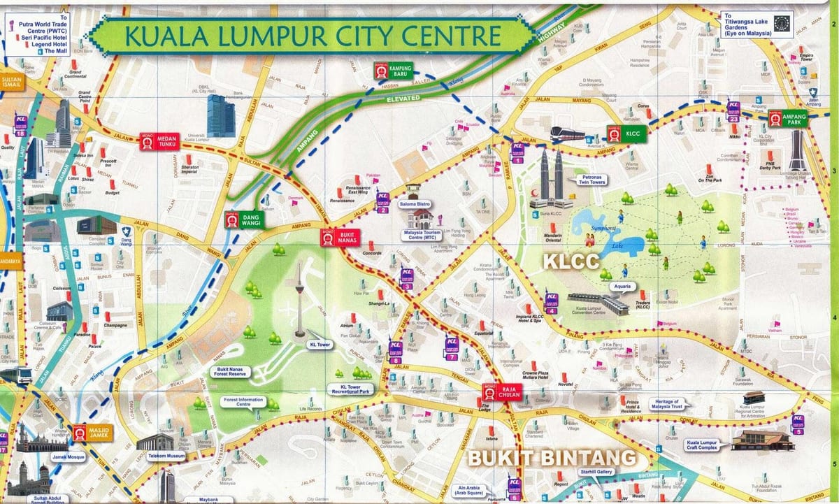 suria klcc shopping mapa