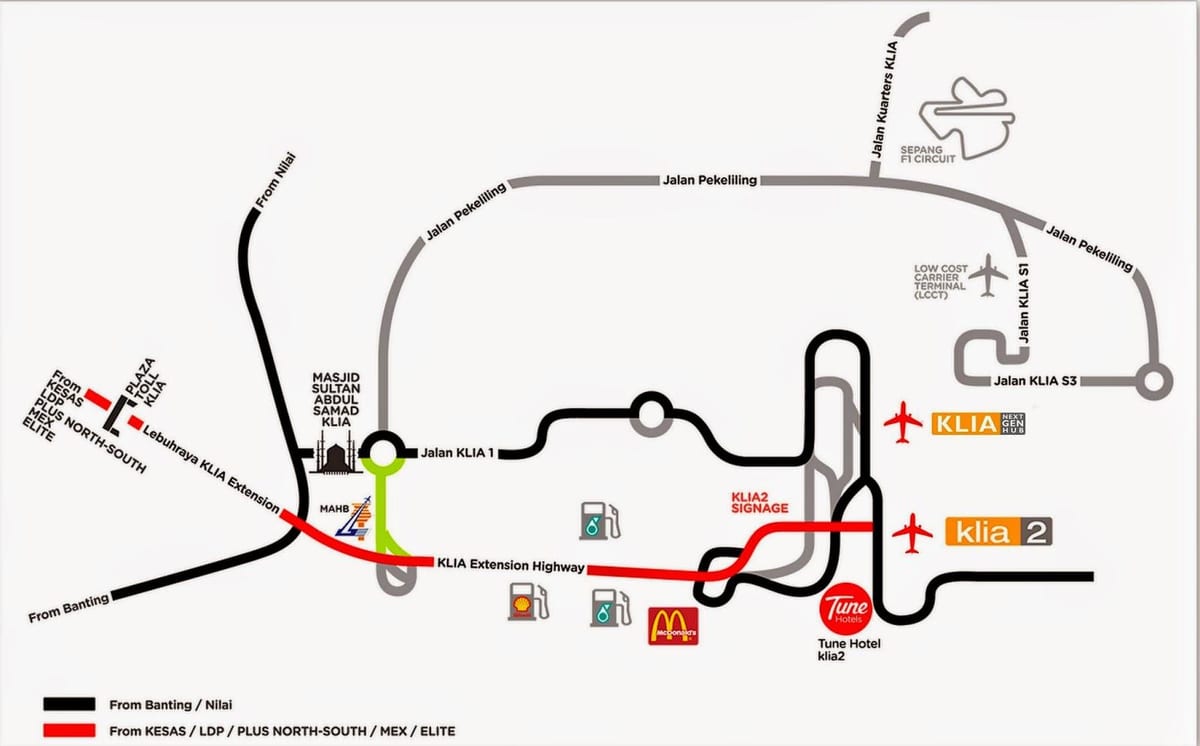 Mapa de klia localização