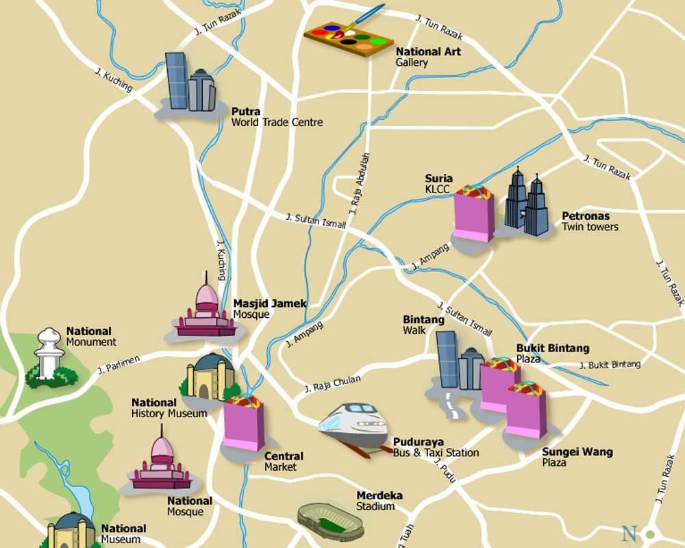 kl atrações mapa