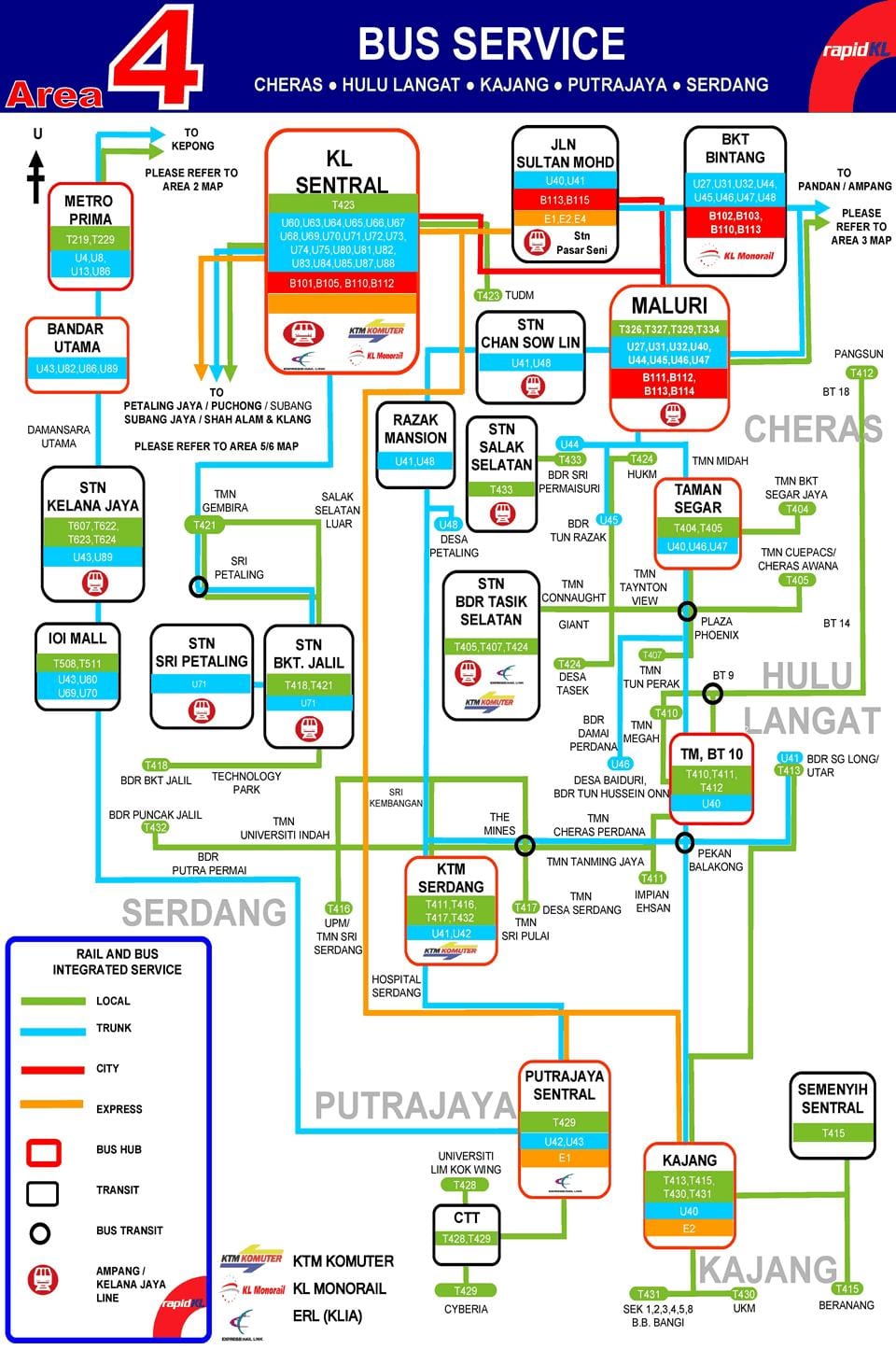 kl mapa de ônibus