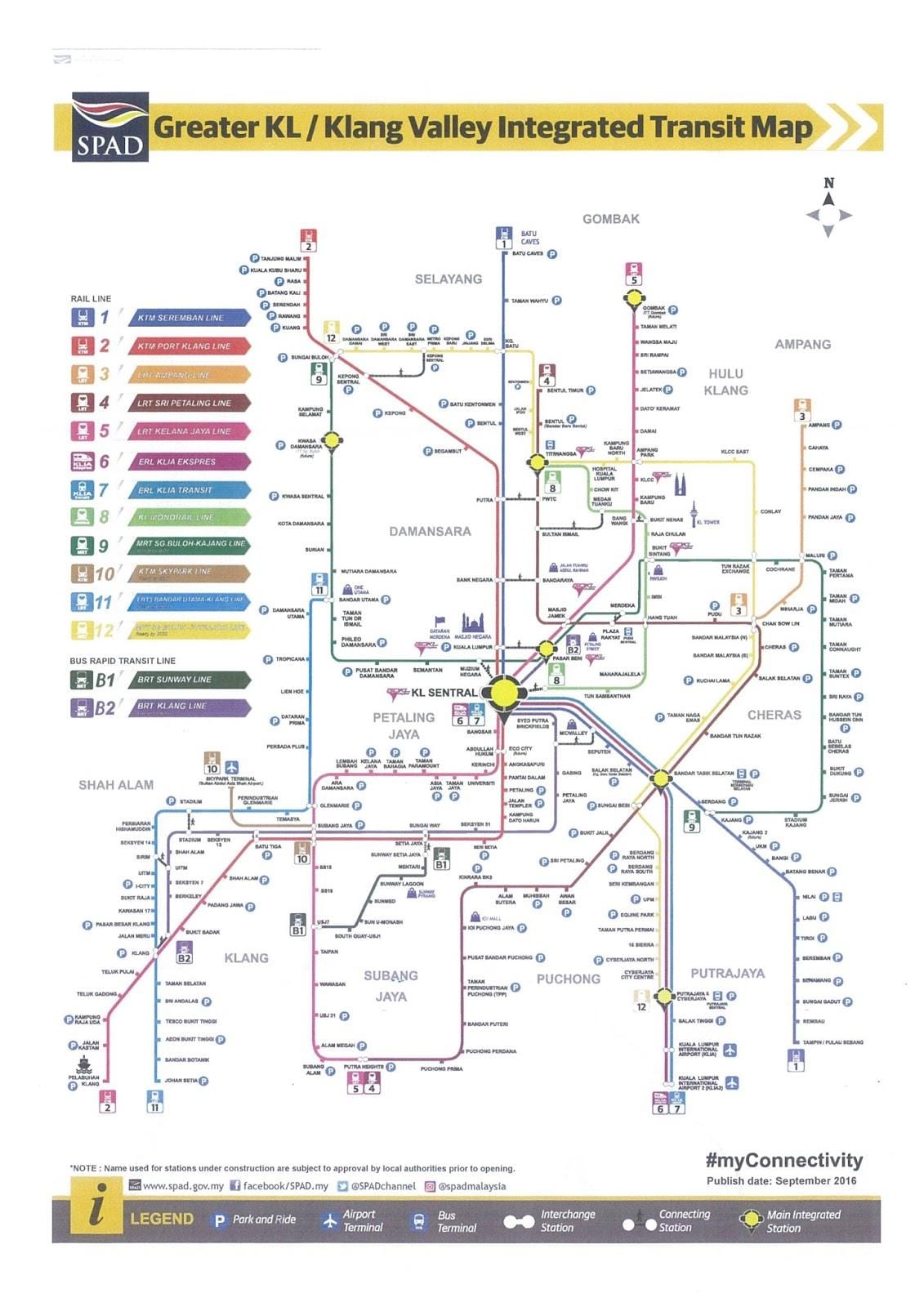 kuala lumpur trânsito ferroviário mapa