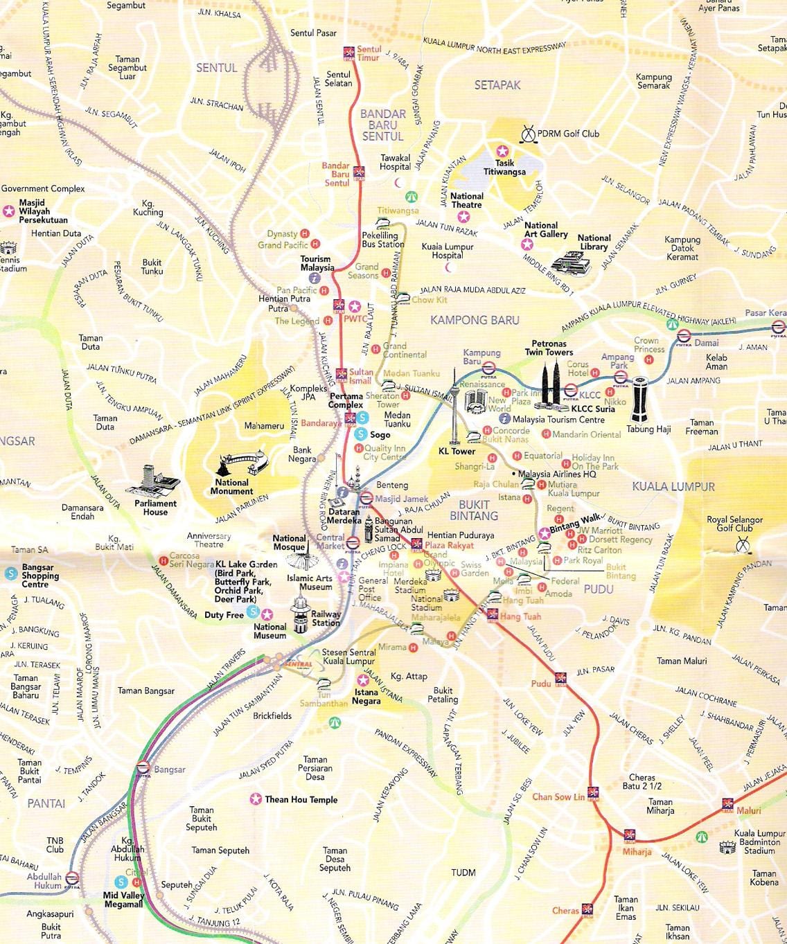 a malásia, em kuala lumpur mapa