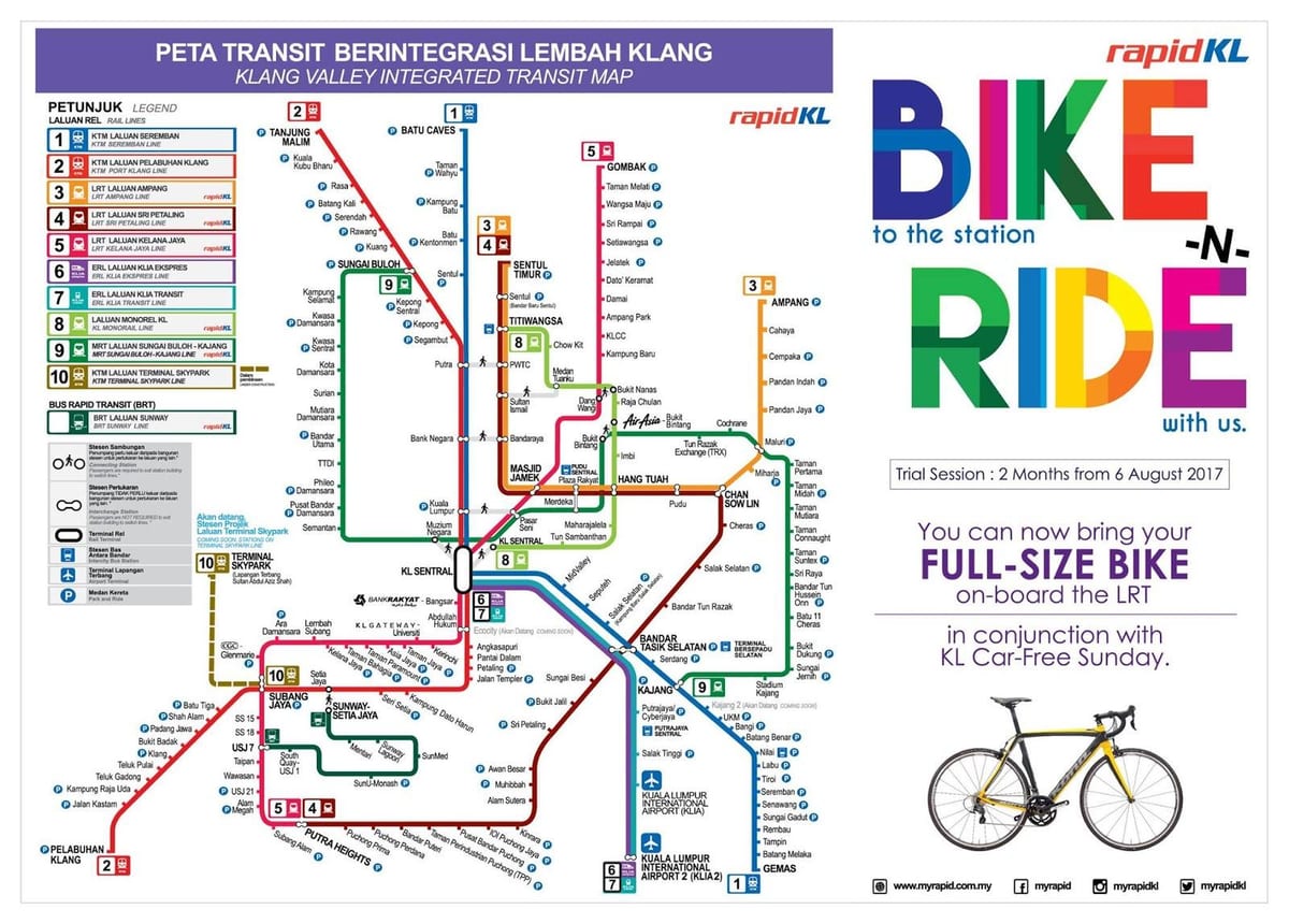 rapidkl ônibus mapa de rotas