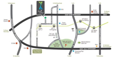 Mapa de bukit jalil estádio