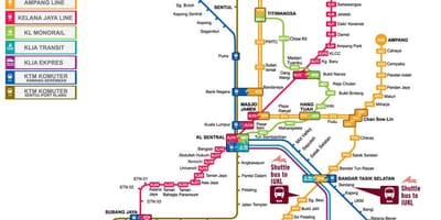 Kuala lumpur estação ferroviária mapa