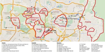 Kuala lumpur no mapa
