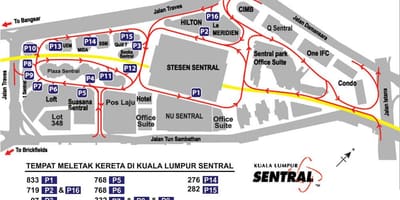 Sentral estação de kuala lumpur mapa