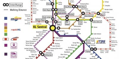 Kl sentral estação de trem mapa