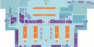 Klia chegada internacional salão mapa