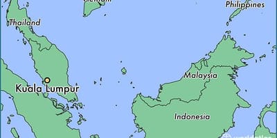 Mapa de kuala lumpur localização