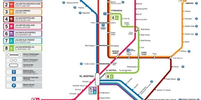 Trem mapa da malásia