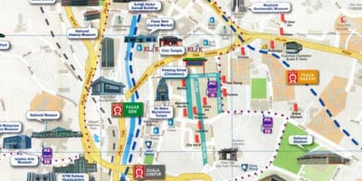 Da cidade de Kuala lumpur mapa turístico