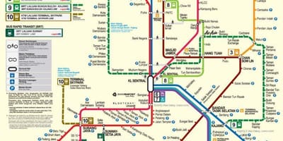 Vale Klang de trânsito ferroviário mapa